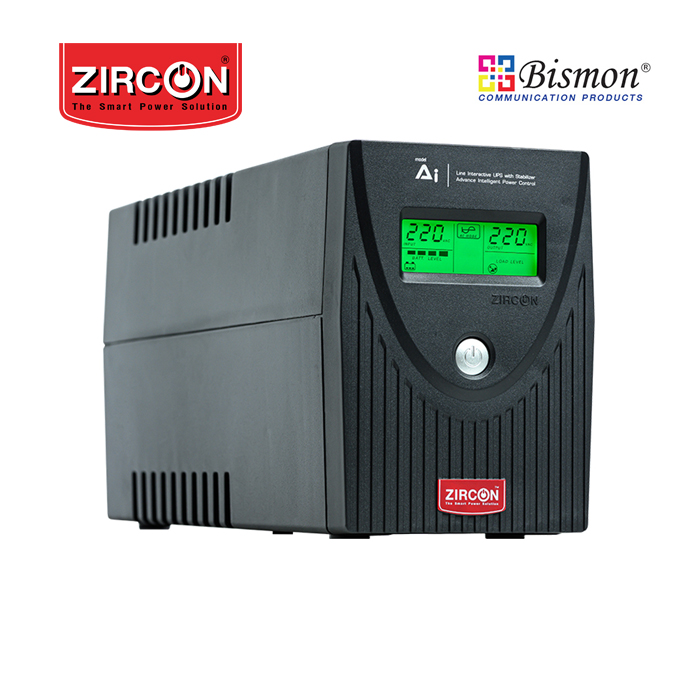 เครื่องสำรองไฟ Zircon Line Interactive UPS/ A.i./ 1000VA/590W/ Eco Design 12V9AH (Tower type)